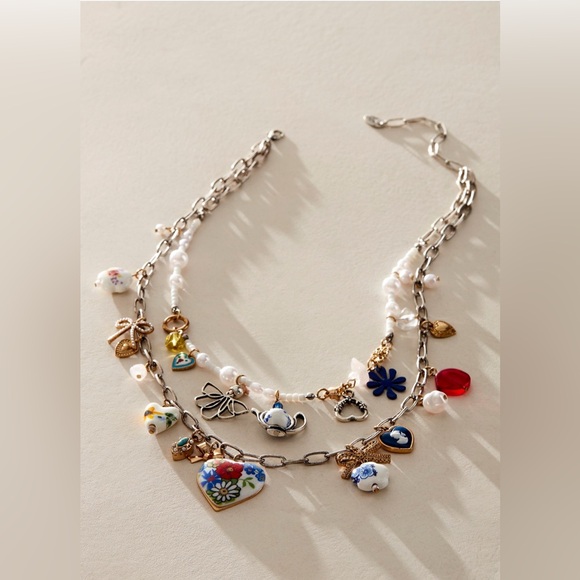 Free People Jewelry - Free People Maxamillion Charm Necklace - Coquette Candy